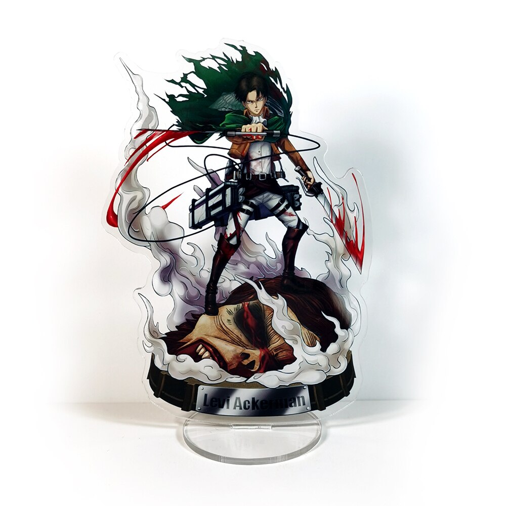 Attack on Titan Shingeki no Kyojin Levi Rivaille fighting with Kemono no kyojin acrylic standee figurines desk decoration