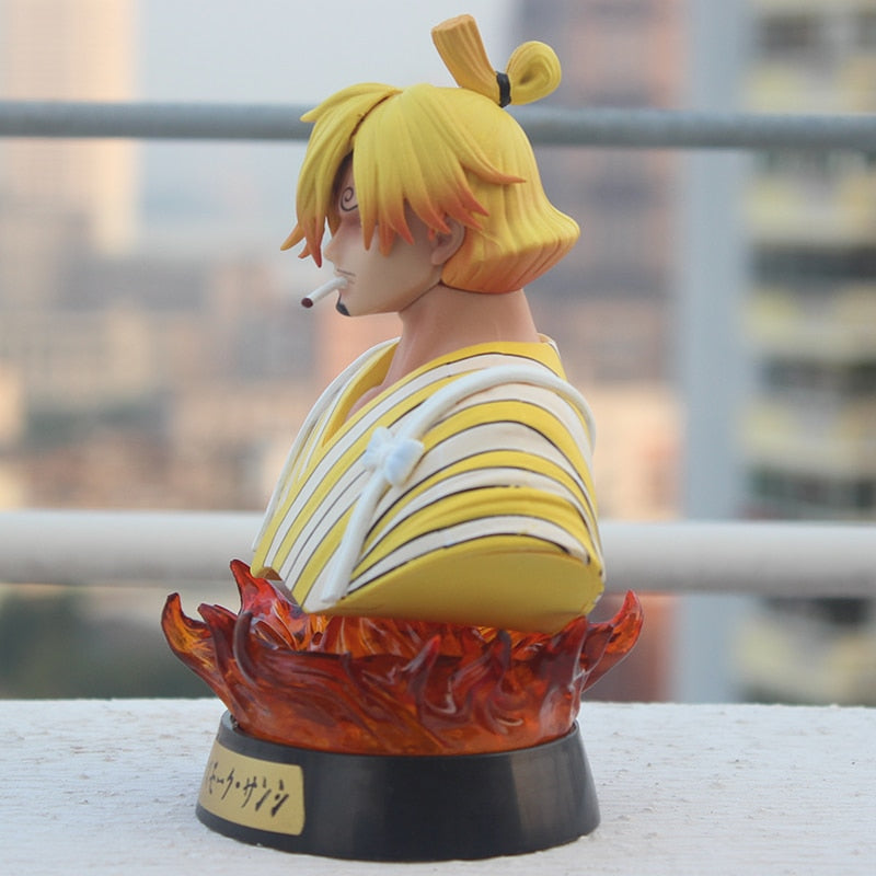 Luffy Zoro Sanji Kimono 16 cm Head Figure |  PVC one piece anime Action Figure Model Toys