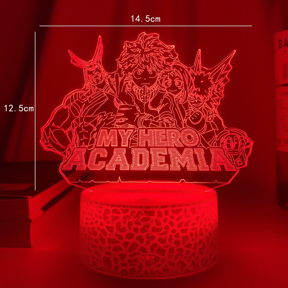 Newest Anime 3d Led Night Lamp My Hero Academia for Bedroom Decor Birthday Gift Nightlight Manga Gadget My Hero Academia Lights