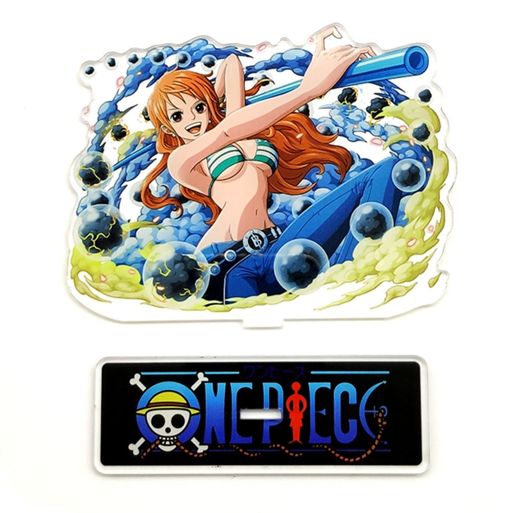 One Piece Battle Luffy Zoro Nami Robin Ace Katakur Charlotte anime acrylic standee figurines desk decoration cake topper