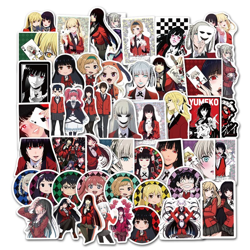 10/30/50Pcs/Pack Japanese anime Kakegurui Stickers For Motorcycle Notebook Computer Car DIY Children's Toys Refrigerator Guitar