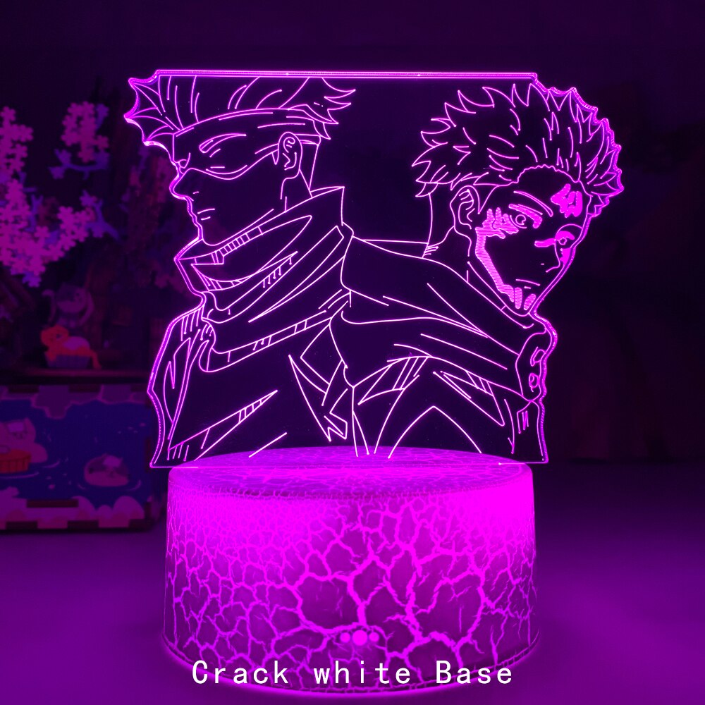 LED Night Light Anime Lamp Jujutsu Kaisen Yuji Itadori Figure for Kids Bedroom Decor Nightlight Manga Cool Gift Child Table Lamp