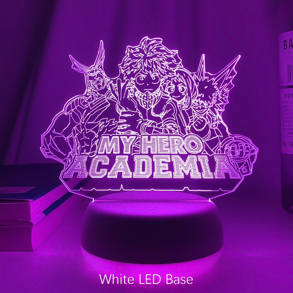 Newest Anime 3d Led Night Lamp My Hero Academia for Bedroom Decor Birthday Gift Nightlight Manga Gadget My Hero Academia Lights