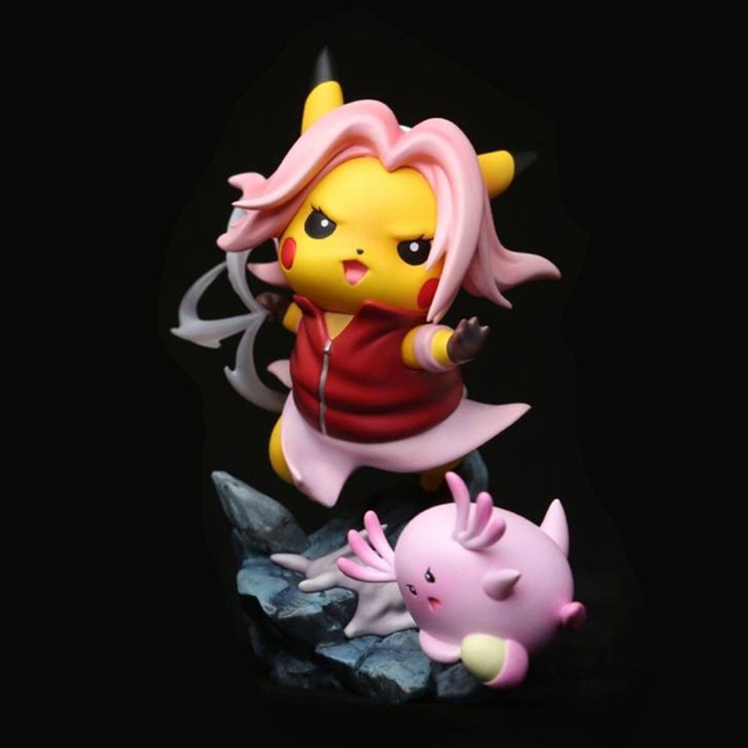 13cm Pokemon Pikachu Uchiha action figure |  Sasuke , itachi , sakura Naruto pikachu Action Figures