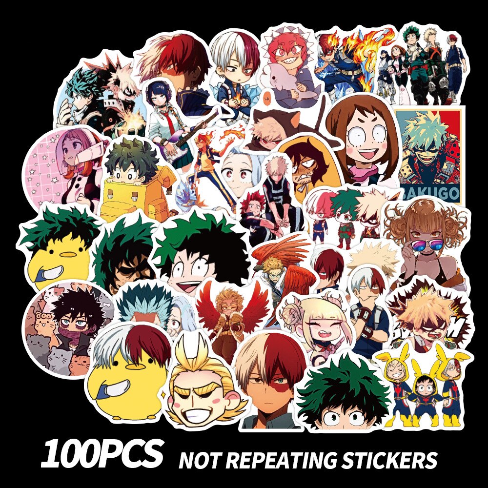 10/30/50/100pcs My Hero Academia Anime Stickers Graffiti Laptop Izuku Midoriya Might Boku No Hero Academia Character Decal F5