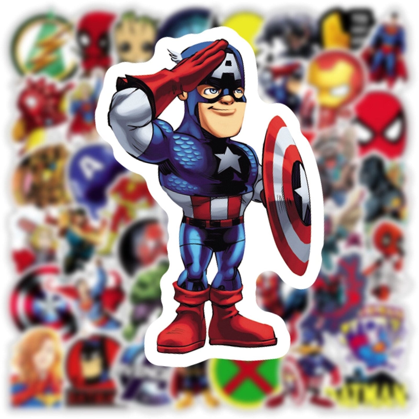 10/30/50pcs Anime Marvel Spiderman Stickers Cool The Waterproof Sticker Luggage Skateboard Guitar Laptop Stikers Kid Toys