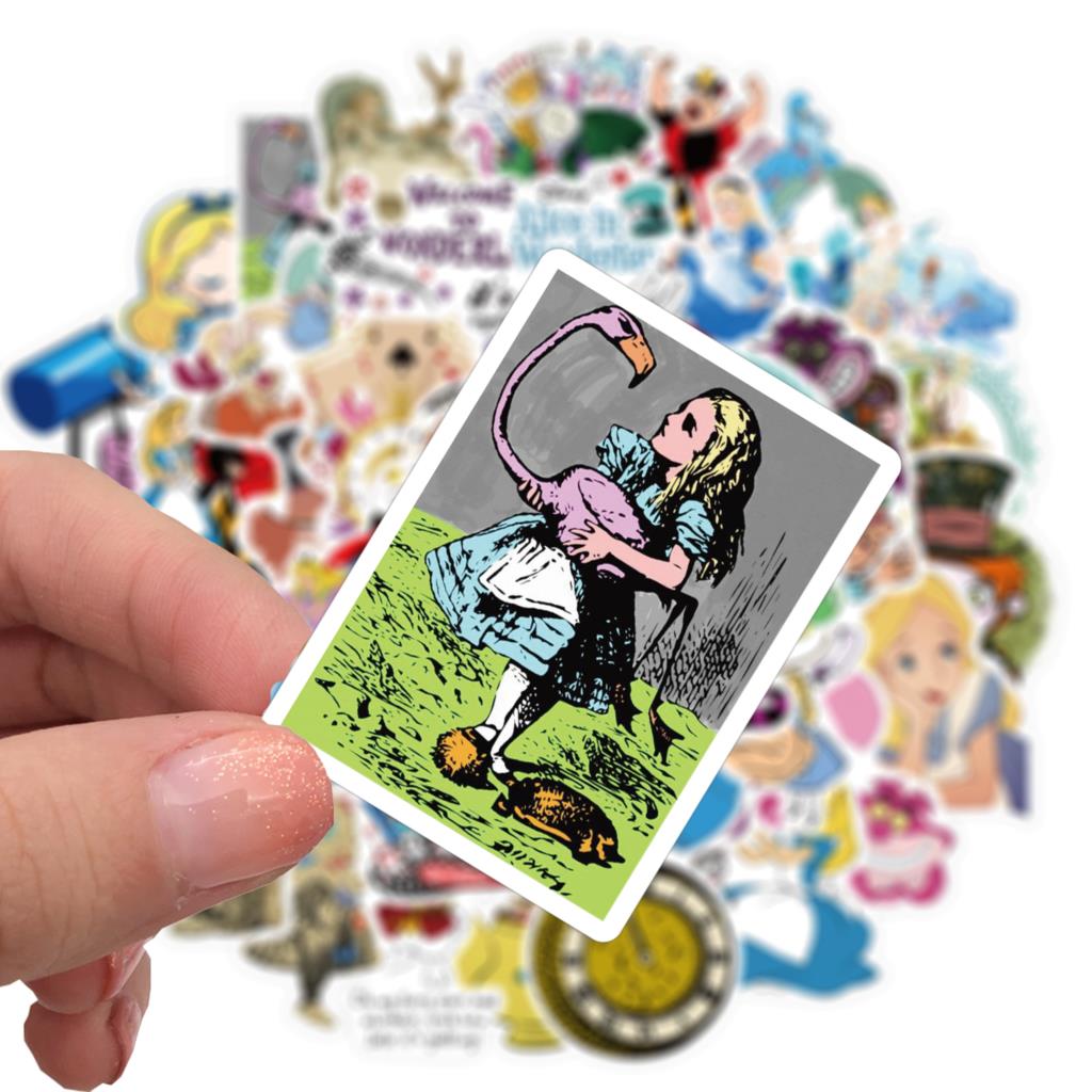 10/30/50Pcs/Pack Girl Alice in Wonderland Cute movie Stickers Decal For Guitar Laptop Luggage Fridge Sticker Scrapbooking