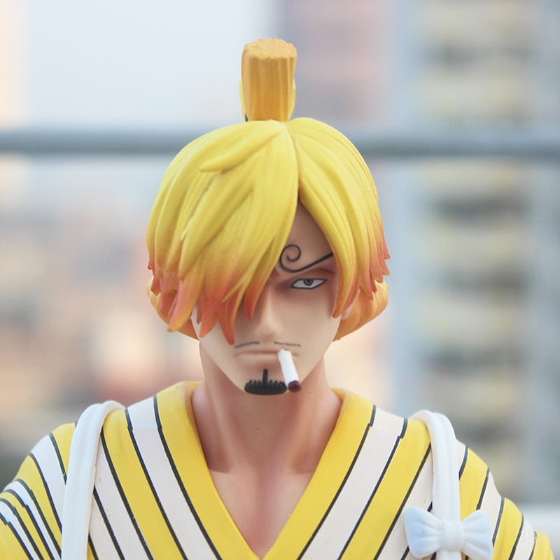 Luffy Zoro Sanji Kimono 16 cm Head Figure |  PVC one piece anime Action Figure Model Toys