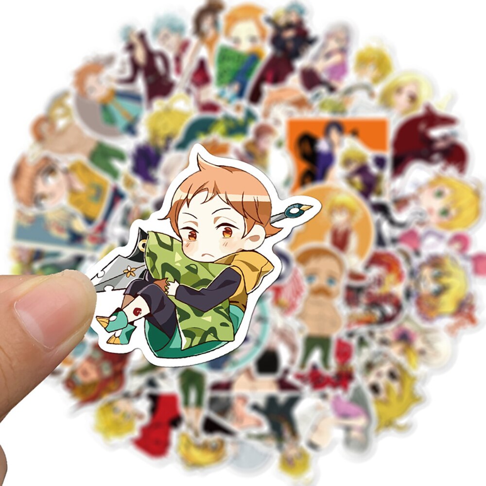 10/30/50PCS Anime The Seven Deadly Sins Stickers Snowboard Laptop Luggage Fridge Graffiti Cartoon Decal Sticker for Kid Gift