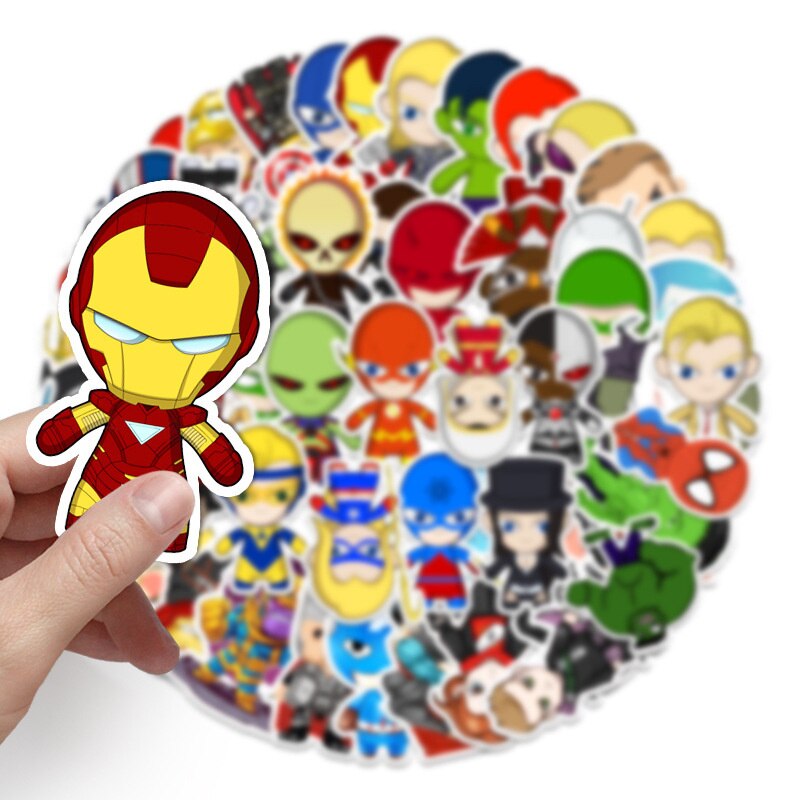 10/30/54Pcs/Pack Disney Marvel The Avengers Stickers Anime Cartoon Laptop Guitar Luggage Waterproof Graffiti Sticker Kids Toys