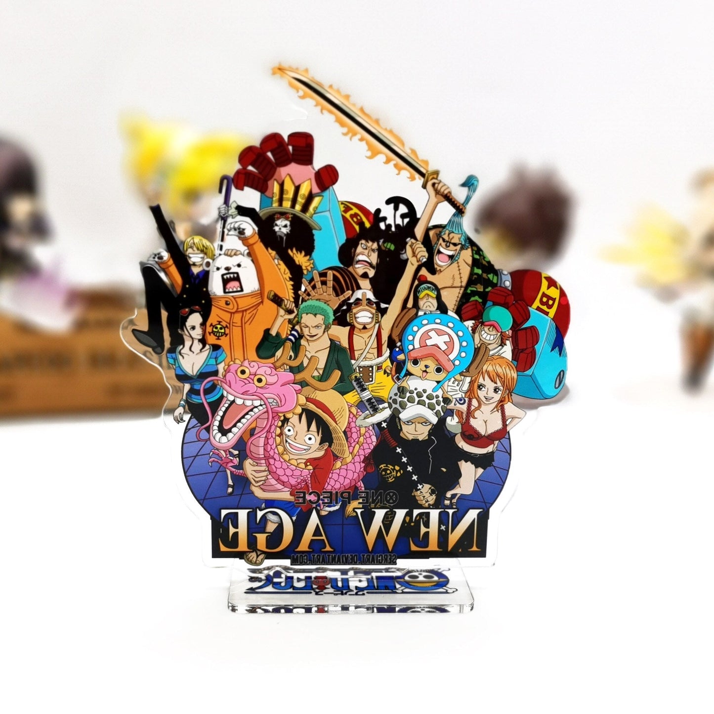 One Piece Luffy Zoro Sanji Robin Nami Usopp Chopper Brook Franky acrylic standee figurines cake topper desk decoration anime