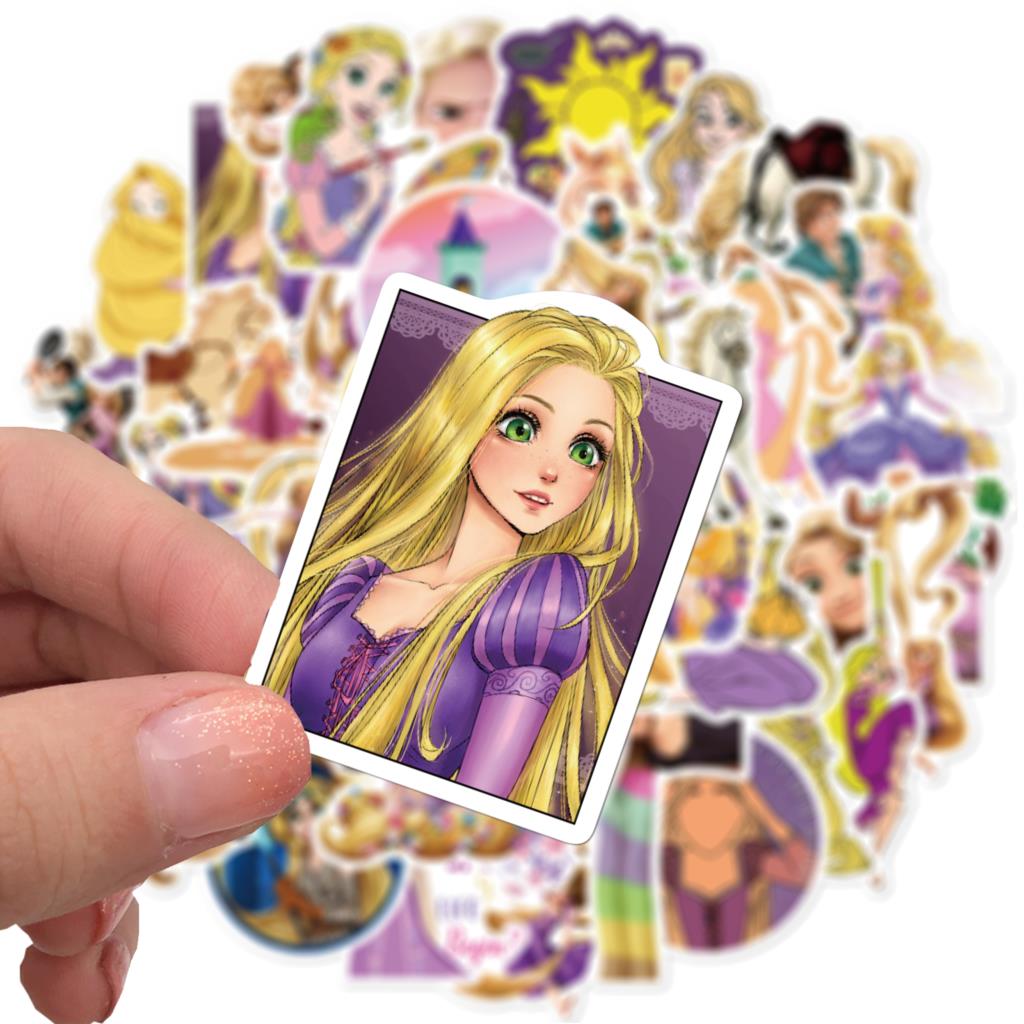 10/30/50Pcs/Set Disney Cartoon anime Stickers Marvel Frozen  Rapunzel Princess Waterproof Skateboard Laptop Stiker Kids Toy