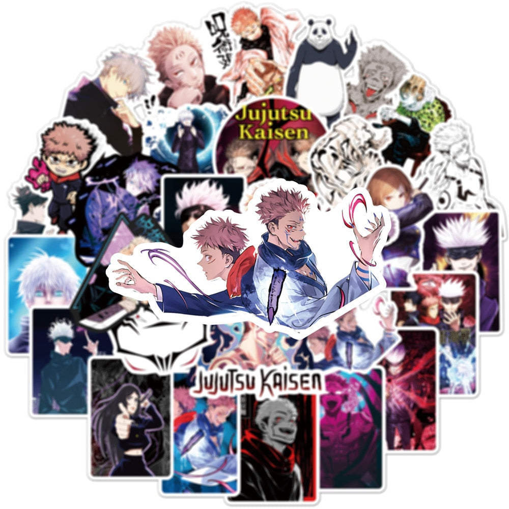 50/100PCS Anime Jujutsu Kaisen Stickers |For Car DIY Skateboard Motorcycle Laptop Guitar Cartoon Graffiti Decal Stickers