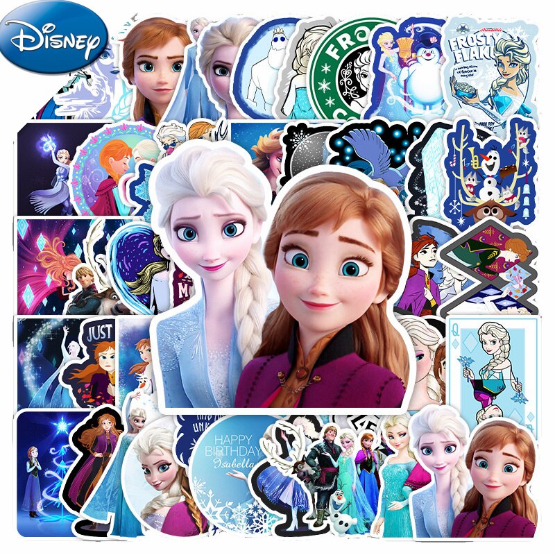 50PCS Marvel Disney Crashed Glass Cartoon Character Funny Stickers Luggage Trolley Case Bike Notebook Cute Waterproof Sticker