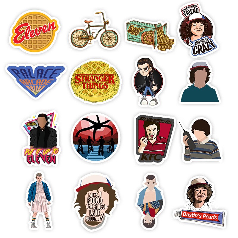 10/30/50Pcs Classic TV Show Thriller Stranger Things Stickers For Motorcycle Notebook Computer Car DIY Guitar Refrigerator Etc