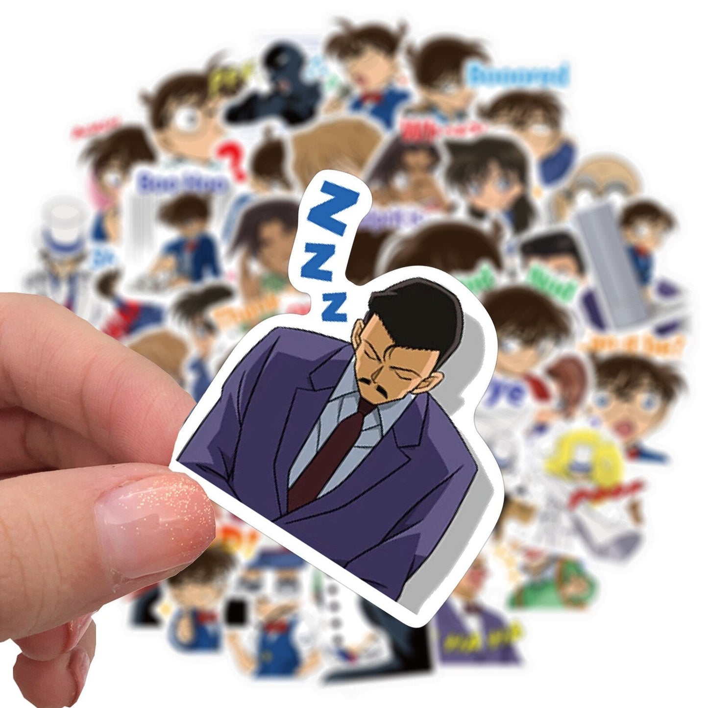 10/50Pcs Detective Conan Japanese Anime Stickers for Laptop Luggage Motorcycle Phone Skateboard Toys Car Diary Pegatinas