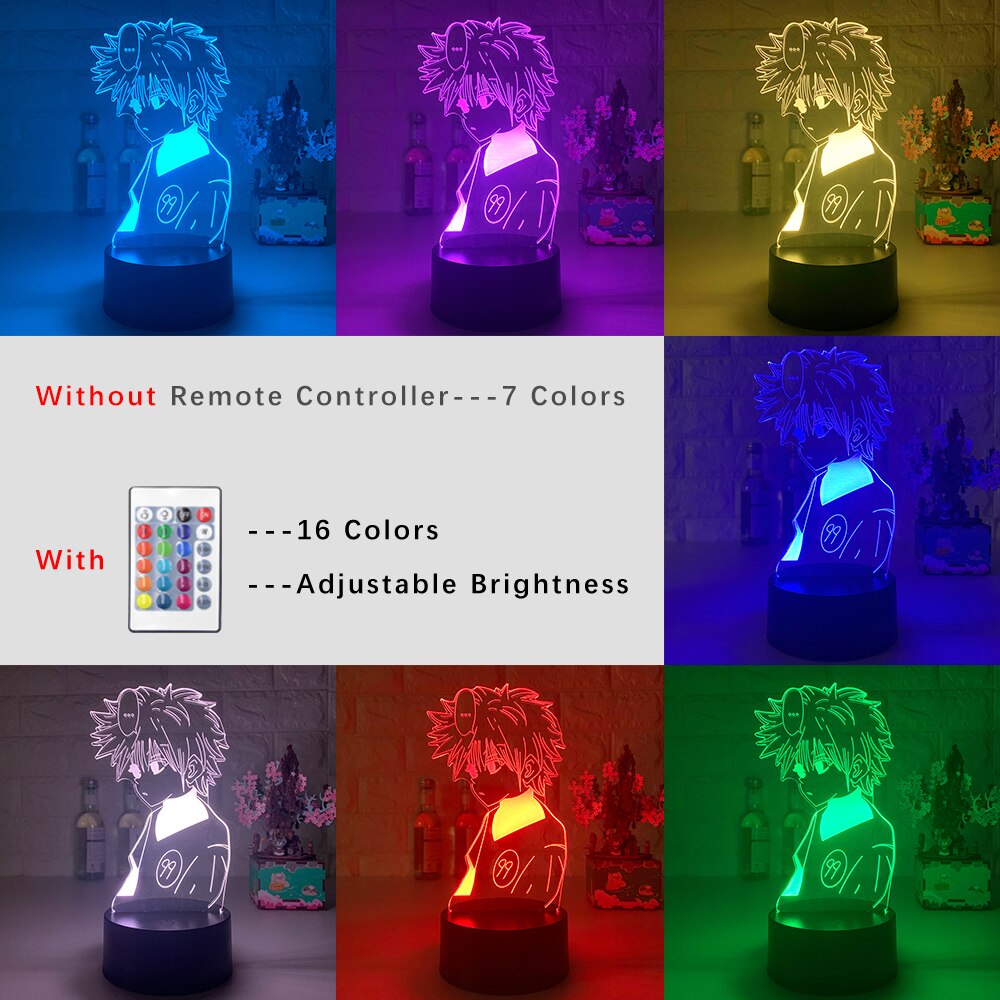 Anime Hunter X Hunter Led Night Light Killua Zoldyck Figure Nightlight Color Changing Usb Battery Table 3d Lamp Gift for Kids