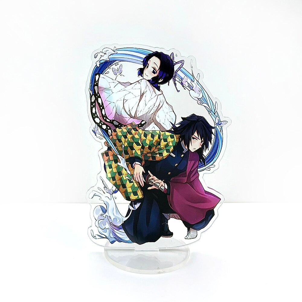 Demon Slayer Kimetsu no Yaiba Kochou Shinobu Tomioka Giyuu couple acrylic standee figurines desk decoration cake topper