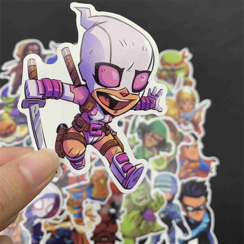 10/30/50Pcs/Set Cartoon Disney Marvel Stickers The Avengers Luggage Skateboard Guitar Laptop  Waterproof Sticker Kids Toys