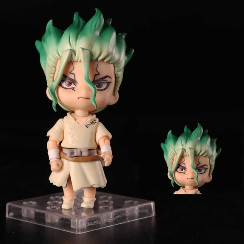 10cm Q  Version Anime Dr Stone Figure Dr Stone Ishigami Senkuu PVC Action Figure Collectible model toys kid gift