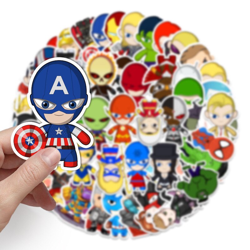 10/30/54Pcs/Pack Disney Marvel The Avengers Stickers Anime Cartoon Laptop Guitar Luggage Waterproof Graffiti Sticker Kids Toys