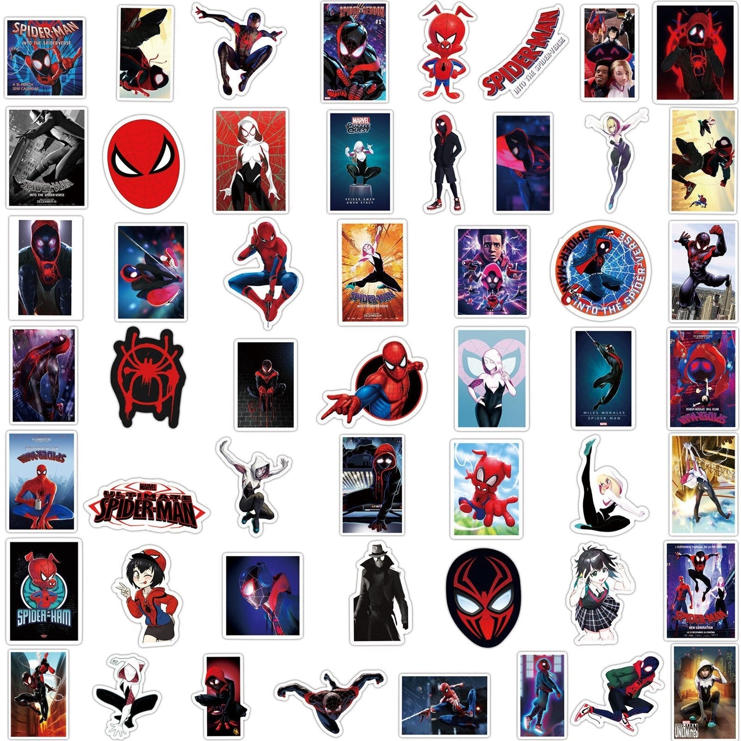 10/30/50pcs Disney Marvel Spiderman Stickers The Avengers Waterproof Sticker Luggage Skateboard Guitar Laptop Stikers Kids Toys