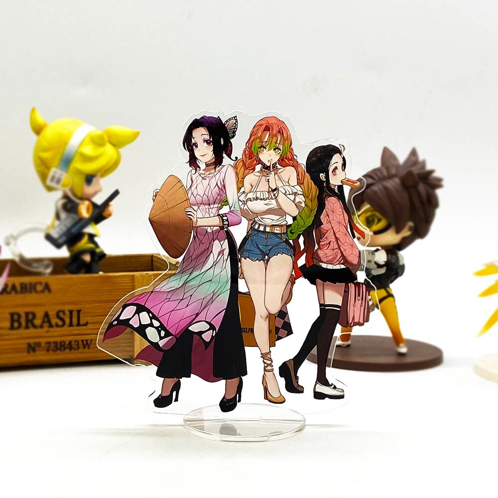 Demon Slayer Kimetsu no Yaiba Shinobu Nezuko Kanroji  anime Japanese acrylic standee figurines desk decoration cake topper