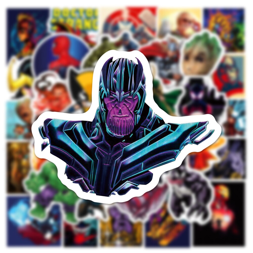 10/30/50pcs Anime Disney Marvel Stickers Cool The Avengers Waterproof Sticker Luggage Skateboard Guitar Laptop Stikers Kid Toy