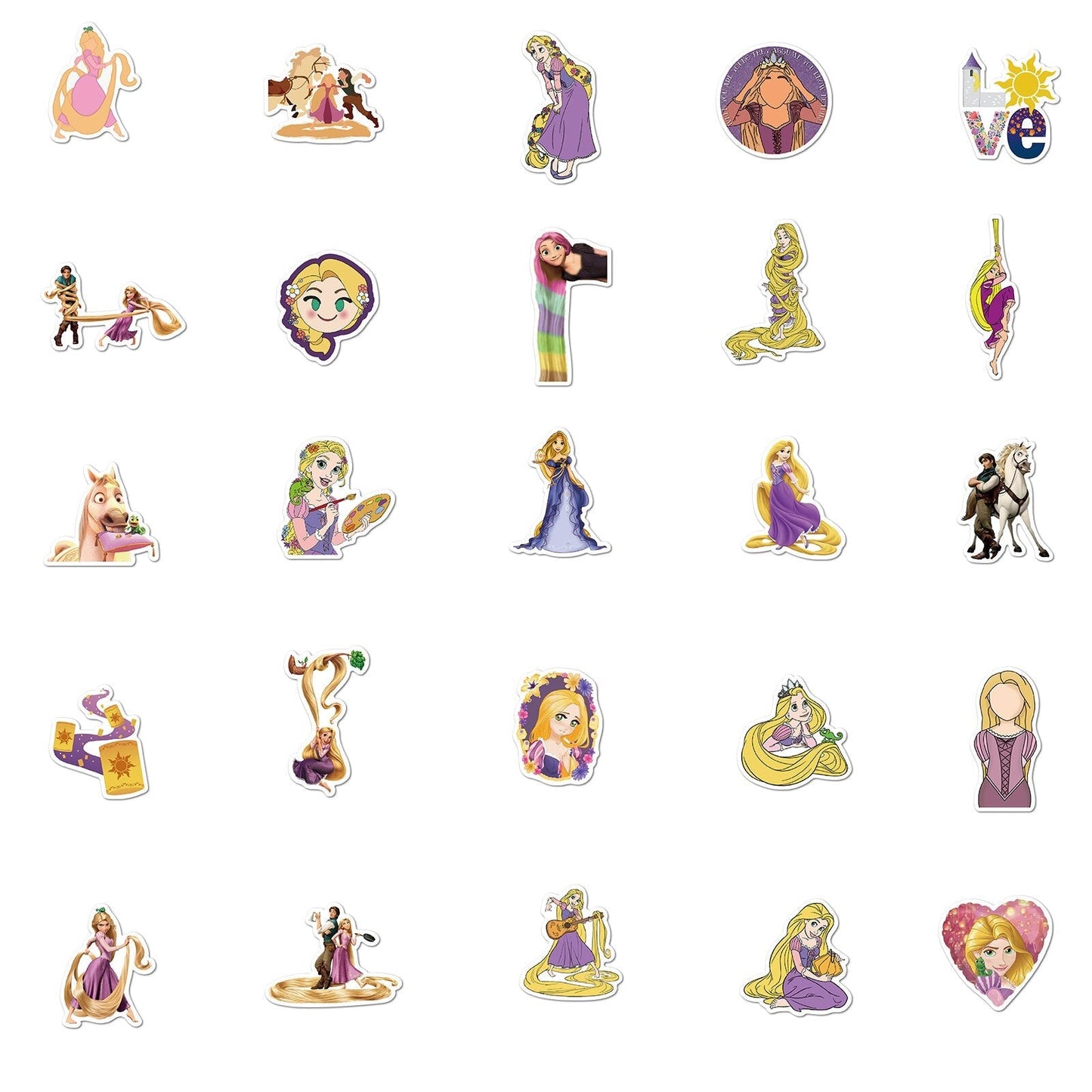 10/30/50Pcs/Set Disney Cartoon anime Stickers Marvel Frozen  Rapunzel Princess Waterproof Skateboard Laptop Stiker Kids Toy