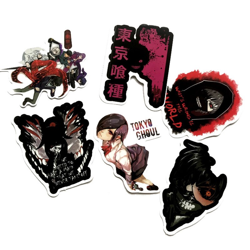 10/30/50PCS Anime Tokyo Ghoul Stickers DIY Toys Laptop Guitar Skateboard Computer Luggage Decals Graffiti Sticker Pegatinas F5