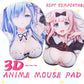 Custom 3D Boobs Anime Mouse Pad With Silicone Wrist Support 26x22cm (10.5 x 9 inch ) | custom booba mousepad , custom anime mousepad