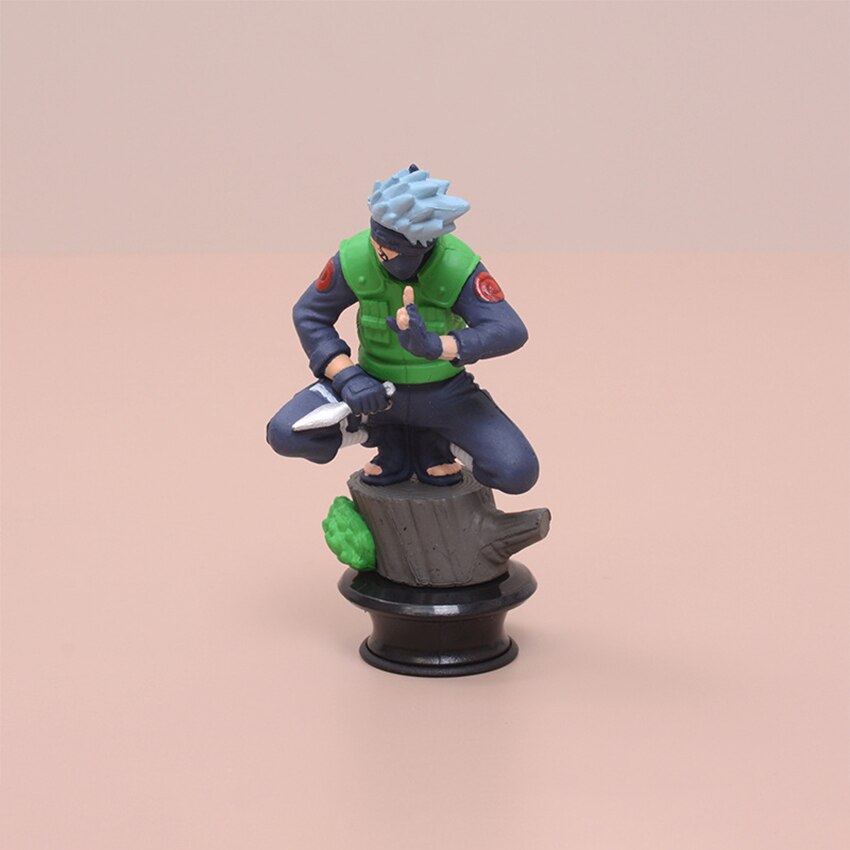 Anime Naruto Figure Model 8CM Sasuke Gaara Kakashi Haruno Sakura Action Figurine Chess Statue Collectible Toys birthday present