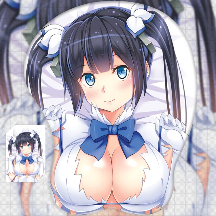 Anime Hestia Figure 3d Anime Girl Soft Gel Gaming Mouse Pad Mousepad Wrist Rest