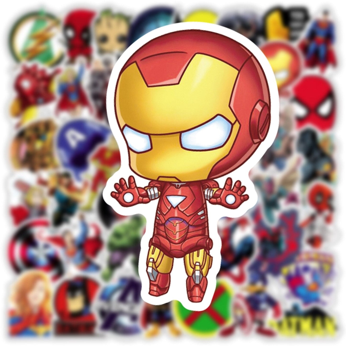 10/30/50pcs Anime Marvel Spiderman Stickers Cool The Waterproof Sticker Luggage Skateboard Guitar Laptop Stikers Kid Toys