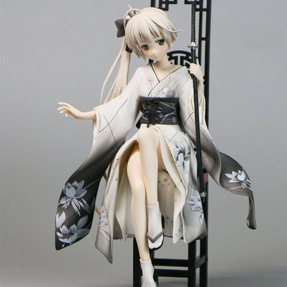 Yosuga No Sora Anime Action Figures Sora Kasugano 3 Models Kimono Fan Sitting Posture Car Decoration PVC Collection Model Dolls