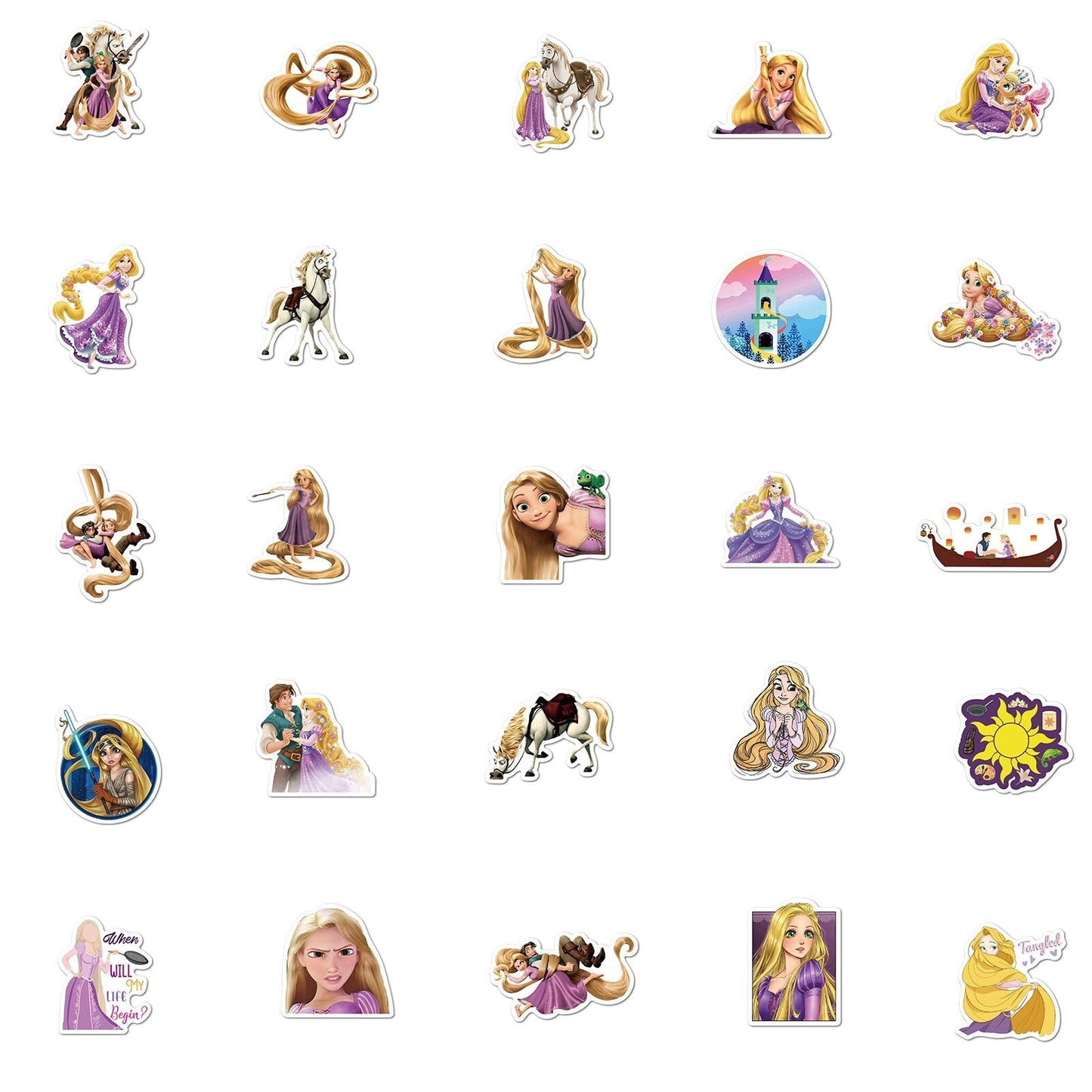 10/30/50Pcs/Set Disney Cartoon anime Stickers Marvel Frozen  Rapunzel Princess Waterproof Skateboard Laptop Stiker Kids Toy