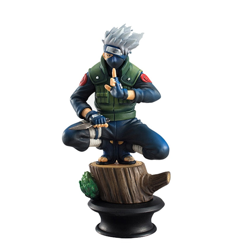 6pcs/set Anime Naruto Chess Version Kakashi Shikamaru Sasuke Manga Figurine Statue PVC Action Figure Collectible Model Doll Toys