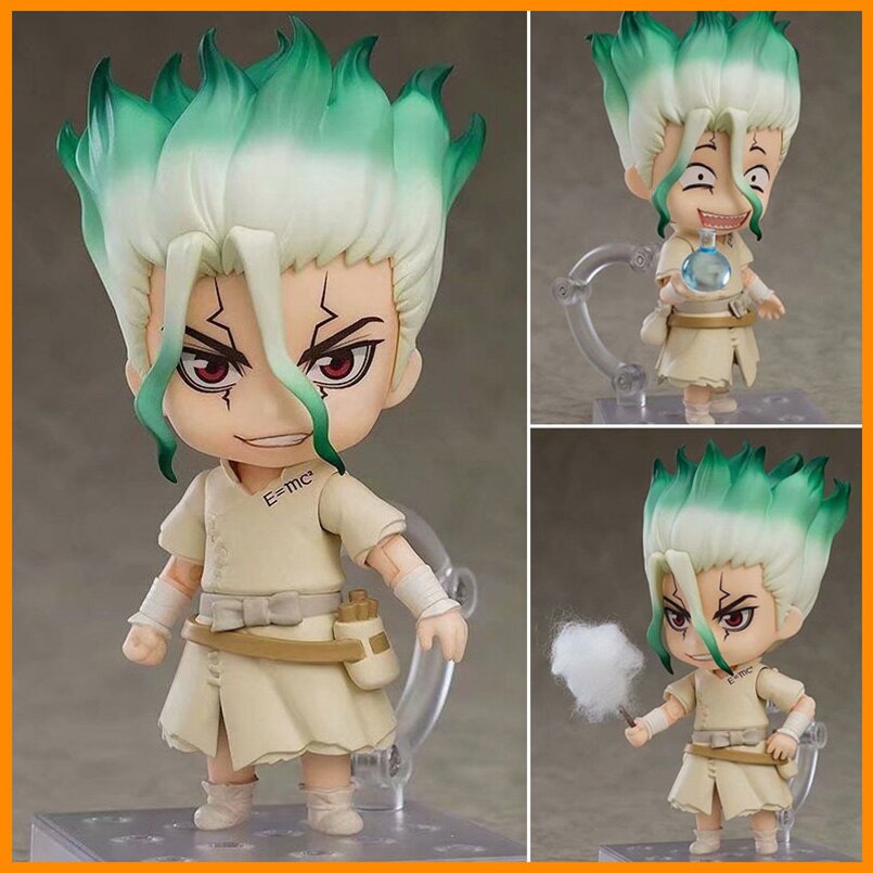 10cm Q  Version Anime Dr Stone Figure Dr Stone Ishigami Senkuu PVC Action Figure Collectible model toys kid gift