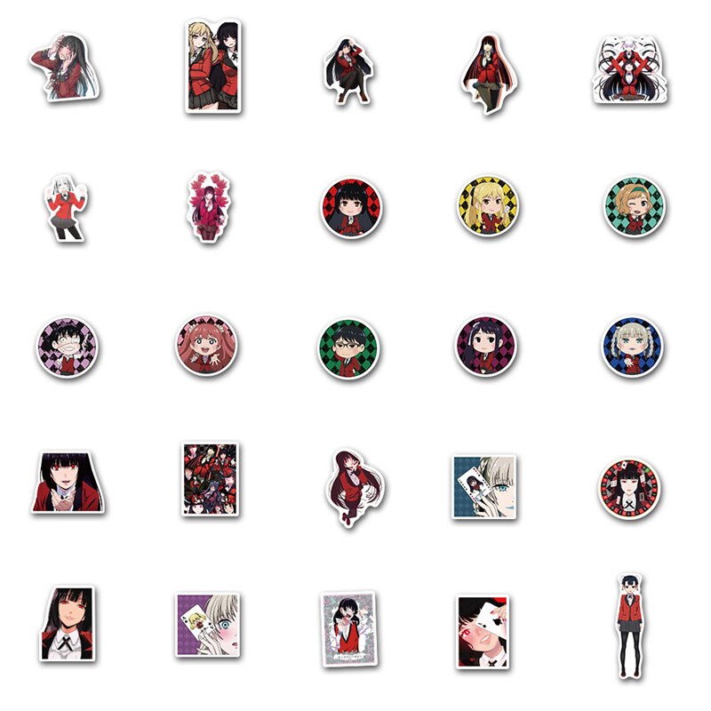 10/30/50Pcs/Pack Japanese anime Kakegurui Stickers For Motorcycle Notebook Computer Car DIY Children's Toys Refrigerator Guitar