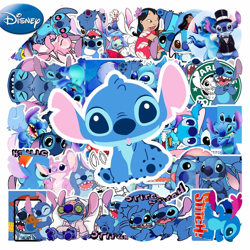 50PCS Marvel Disney Crashed Glass Cartoon Character Funny Stickers Luggage Trolley Case Bike Notebook Cute Waterproof Sticker