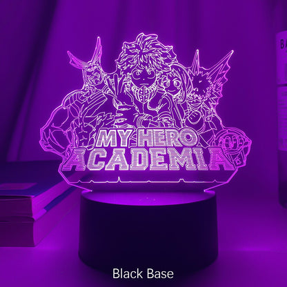 Newest Anime 3d Led Night Lamp My Hero Academia for Bedroom Decor Birthday Gift Nightlight Manga Gadget My Hero Academia Lights