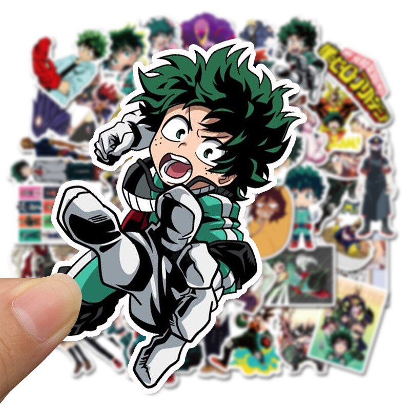 10/30/50Pcs My Hero Academia Japan Anime Stickers Skateboard Izuku Midoriya Laptop Might Boku No Hero Academia Character Decals