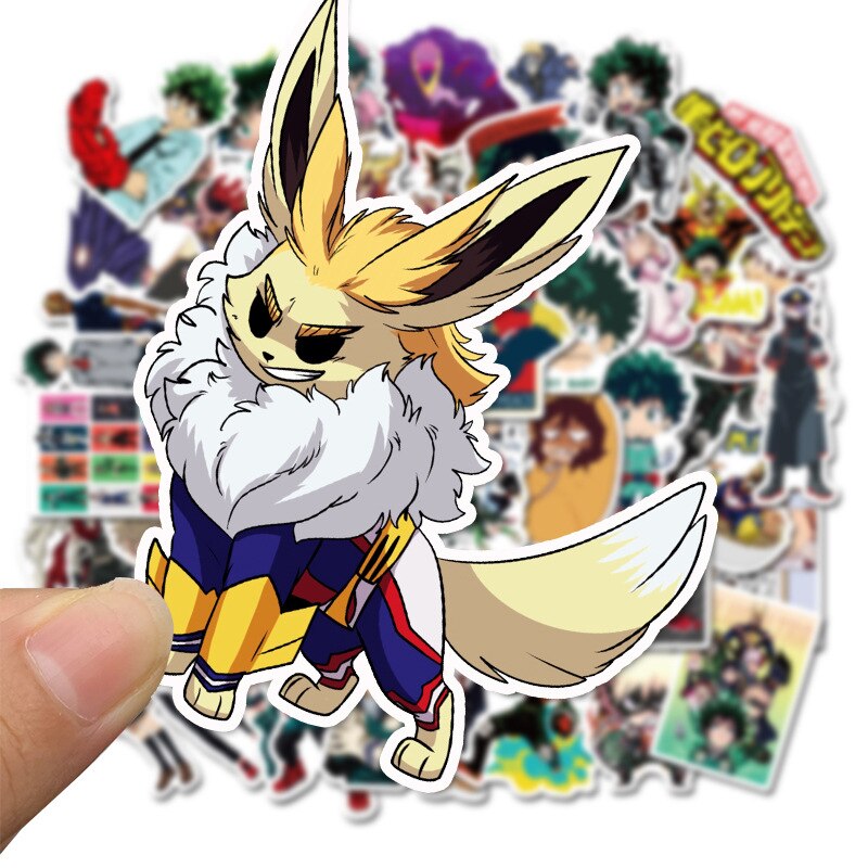 10/30/50Pcs My Hero Academia Japan Anime Stickers Skateboard Izuku Midoriya Laptop Might Boku No Hero Academia Character Decals