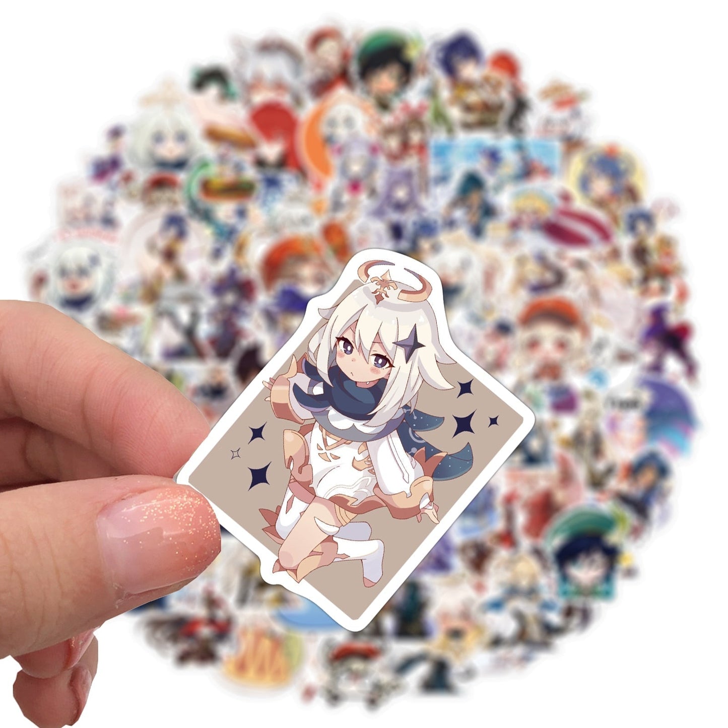 50/100pcs Genshin Impact stickers | 4-8 cm Genshin stickers |  Open World Anime Game Stickers | Waterproof DIY Laptop ,Motorcycle, Skateboard, Car Sticker.