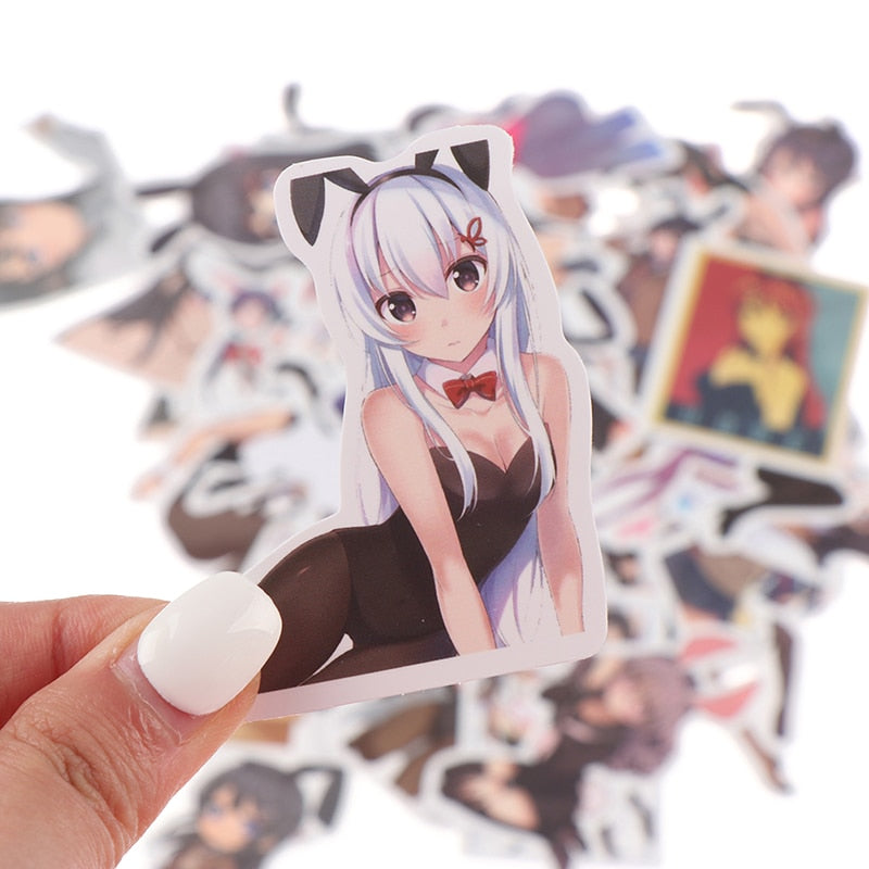 50Pcs bunny girl Anime Stickers |  Waterproof anime stickers for Laptop, Skateboard, Luggage Decals