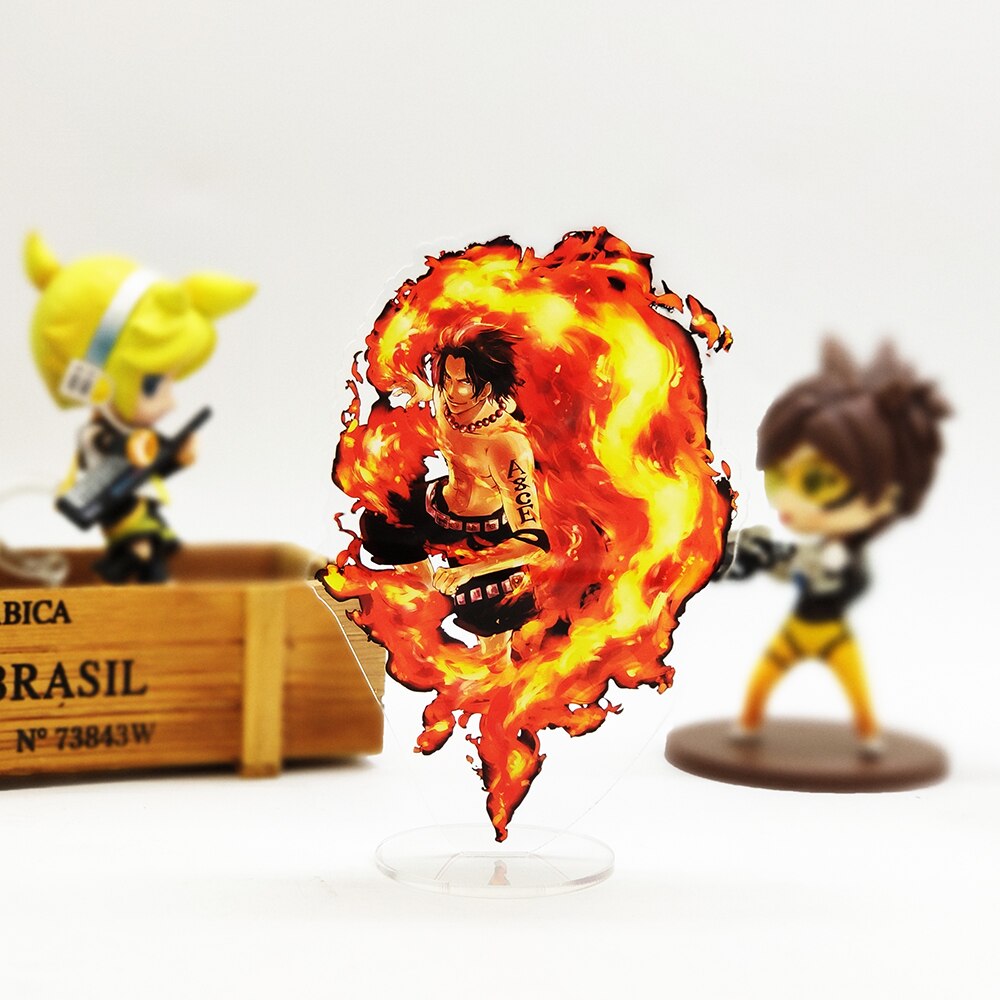 One Piece Battle Luffy Ace Marco  anime  acrylic standee figurines desk decoration cake topper