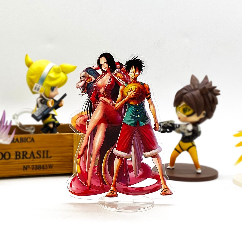 One Piece Luffy Boa Hancock  anime Japanese acrylic standee figurines desk decoration cake topper