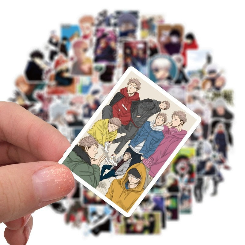 10/50/100pcs Anime Jujutsu Kaisen Sticker Sorcery Fight Stickers Waterproof Decals Skateboard Sticker for Laptop Suitcase