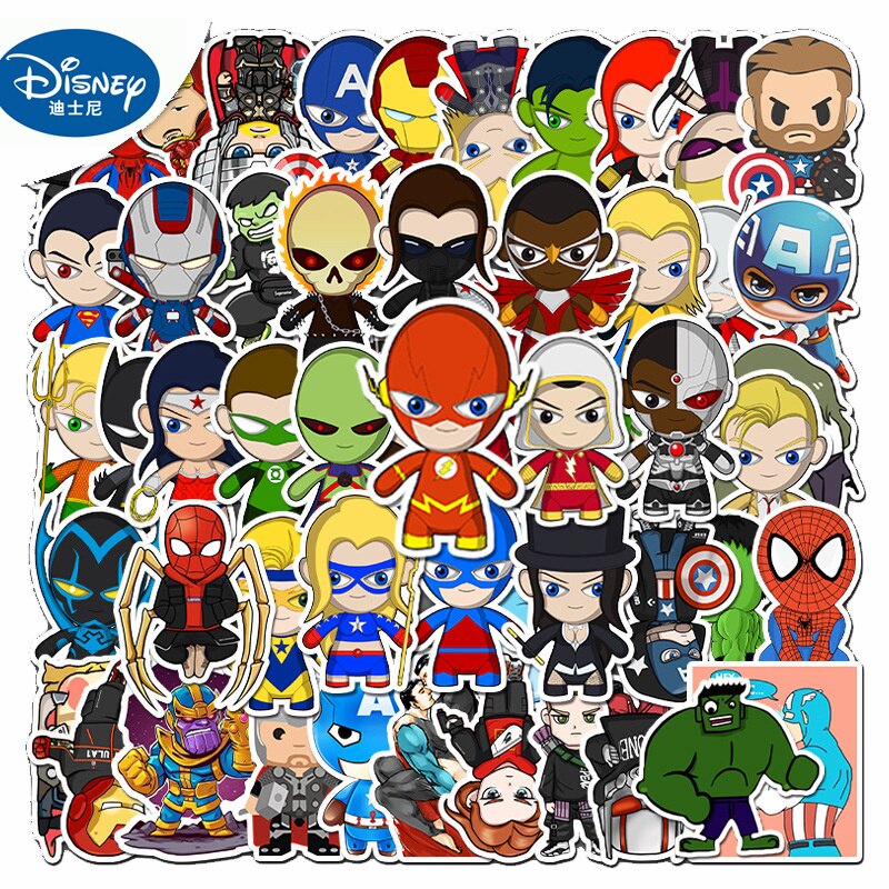 10/30/54Pcs/Pack Disney Marvel The Avengers Stickers Anime Cartoon Laptop Guitar Luggage Waterproof Graffiti Sticker Kids Toys