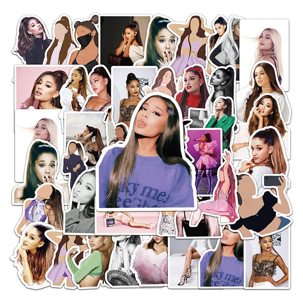 50 PCS Singer Ariana Grande Graffiti Stickers | For Travel Luggage Guitar Laptop Waterproof Sticker